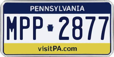 PA license plate MPP2877