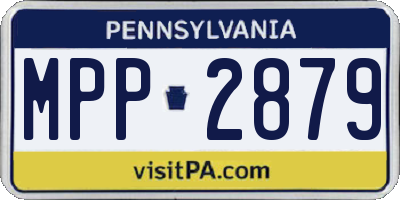PA license plate MPP2879