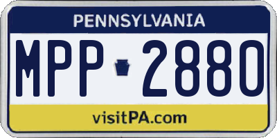 PA license plate MPP2880