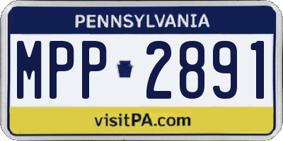PA license plate MPP2891