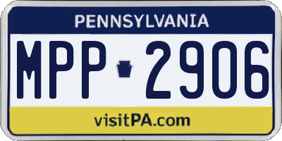 PA license plate MPP2906