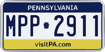PA license plate MPP2911