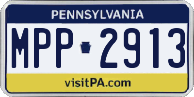 PA license plate MPP2913