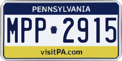 PA license plate MPP2915