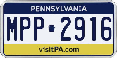 PA license plate MPP2916