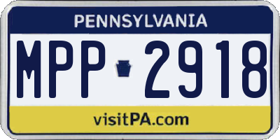 PA license plate MPP2918
