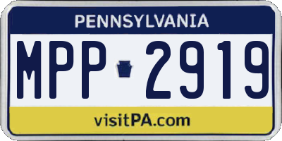 PA license plate MPP2919
