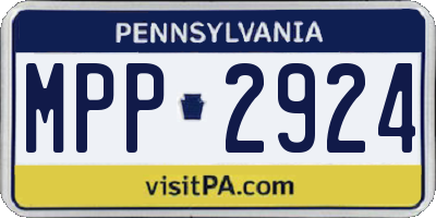 PA license plate MPP2924
