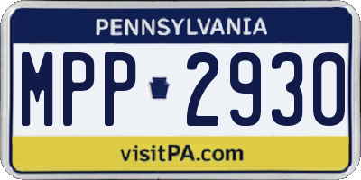 PA license plate MPP2930