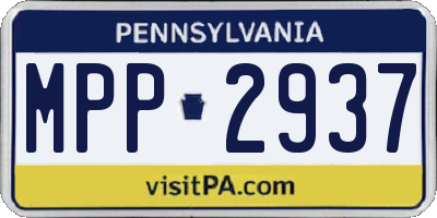 PA license plate MPP2937