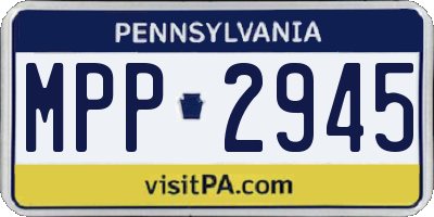 PA license plate MPP2945