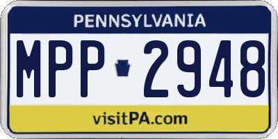 PA license plate MPP2948