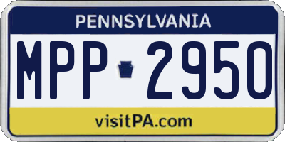 PA license plate MPP2950