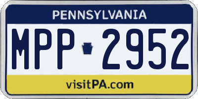 PA license plate MPP2952