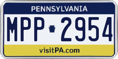 PA license plate MPP2954