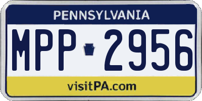 PA license plate MPP2956