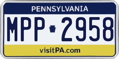 PA license plate MPP2958