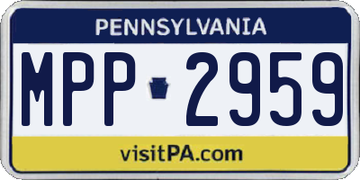 PA license plate MPP2959