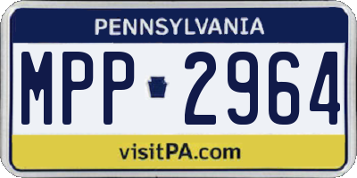 PA license plate MPP2964
