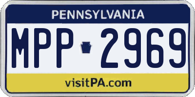 PA license plate MPP2969