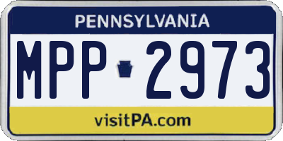 PA license plate MPP2973