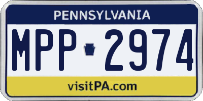 PA license plate MPP2974