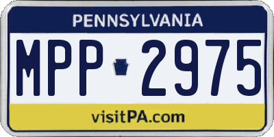 PA license plate MPP2975