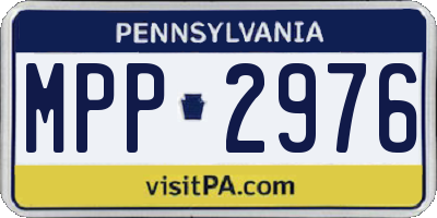 PA license plate MPP2976