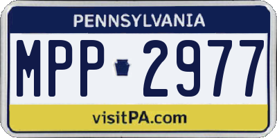 PA license plate MPP2977