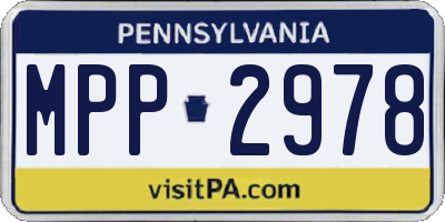 PA license plate MPP2978