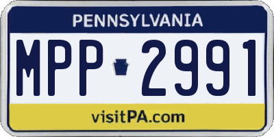 PA license plate MPP2991