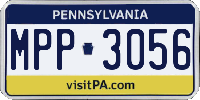 PA license plate MPP3056