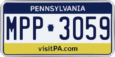 PA license plate MPP3059