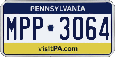 PA license plate MPP3064