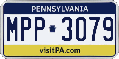 PA license plate MPP3079