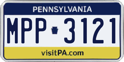 PA license plate MPP3121