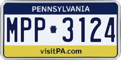 PA license plate MPP3124
