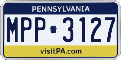 PA license plate MPP3127