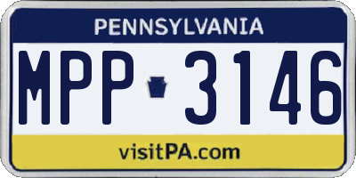 PA license plate MPP3146