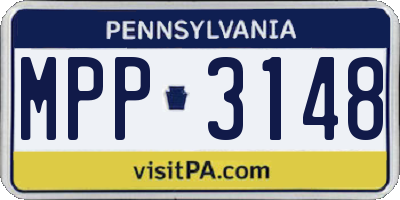 PA license plate MPP3148
