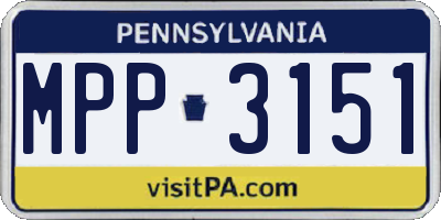 PA license plate MPP3151