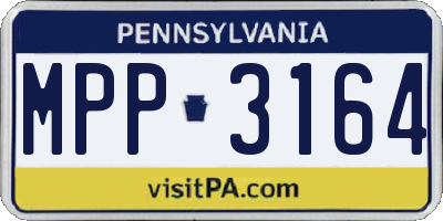 PA license plate MPP3164
