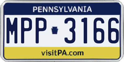 PA license plate MPP3166