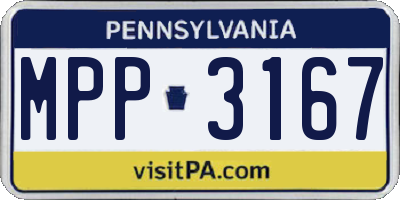 PA license plate MPP3167