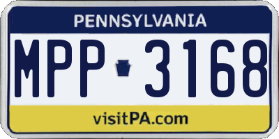 PA license plate MPP3168