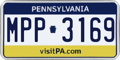 PA license plate MPP3169