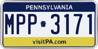 PA license plate MPP3171