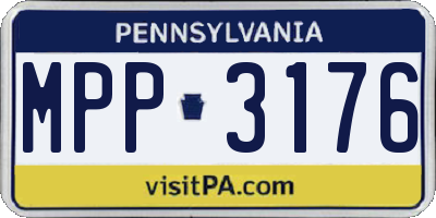PA license plate MPP3176