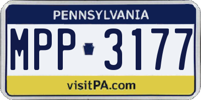 PA license plate MPP3177