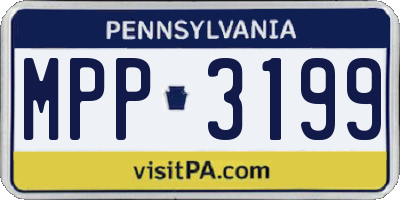 PA license plate MPP3199